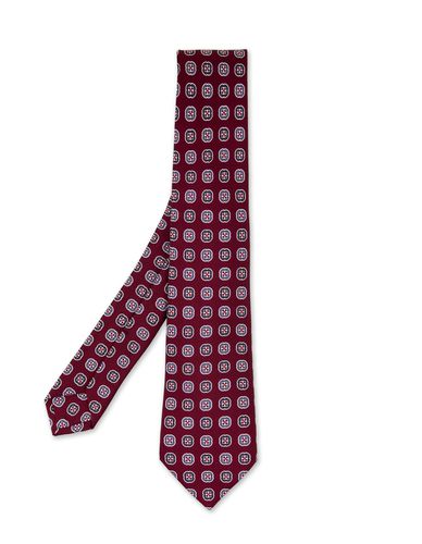 Kiton Burgundy Tie With Pattern - Kiton - Modalova