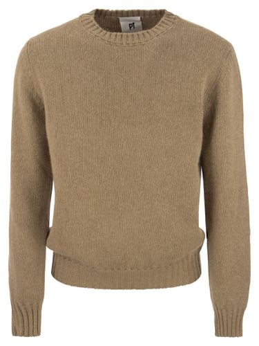 Crew-neck Pullover In Wool And Angora Blend - PT Torino - Modalova