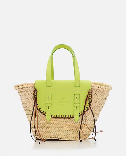 Tropicana Straw And Leather Tote Bag - Cuba Lab - Modalova