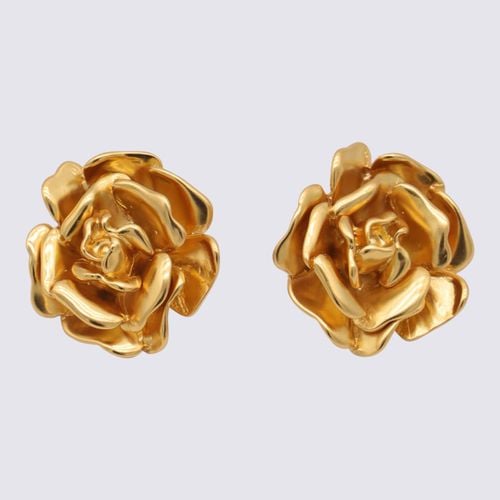 Blumarine Gold Metal Rose Earrings - Blumarine - Modalova