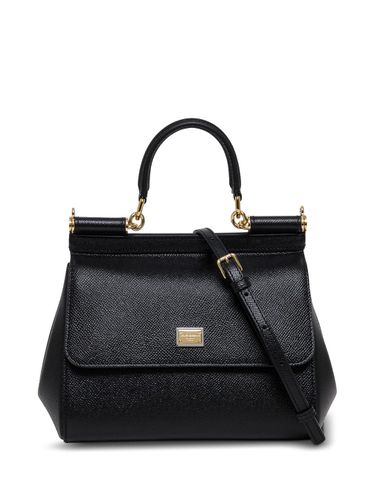 Womans Sicily Dauphine Leather Handbag - Dolce & Gabbana - Modalova