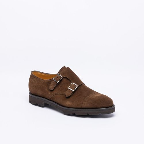 William Walking Brown Suede Monk Strap - John Lobb - Modalova