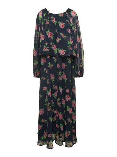 Maxi Dress With All-over Roses Print In Chiffon - Rotate by Birger Christensen - Modalova