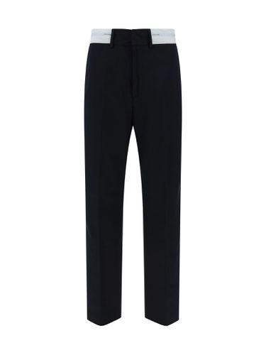 Tailored Trousers With Contrast Waist - Palm Angels - Modalova