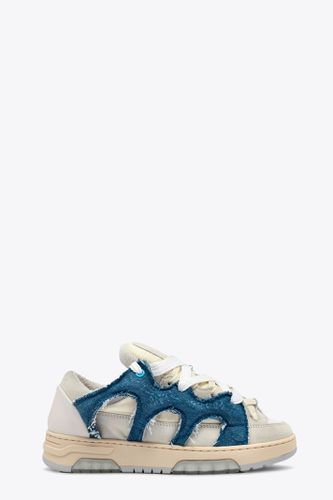 Santha 1 Off white suede and blue low sneaker - Paura - Modalova