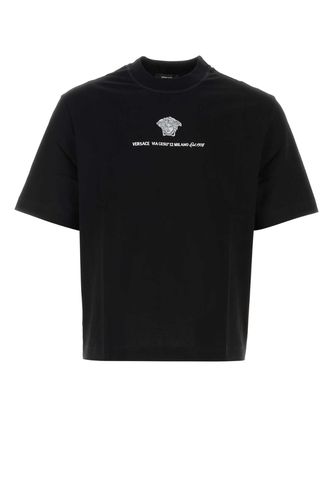 Versace Black Cotton T-shirt - Versace - Modalova