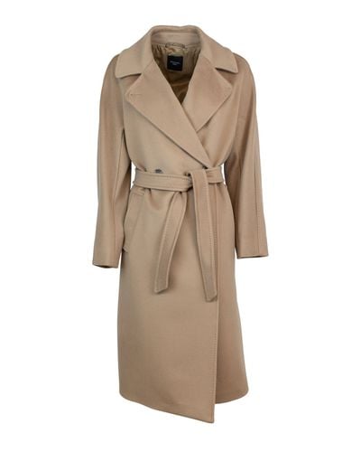 Belted Long-sleeved Coat - Weekend Max Mara - Modalova