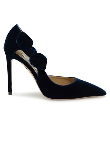 Paris Velvet Bow Tie Pump 105 - Aquazzura - Modalova