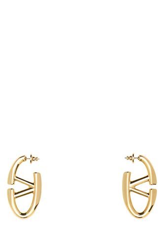 Gold Metal Vlogo The Bold Earrings - Valentino Garavani - Modalova