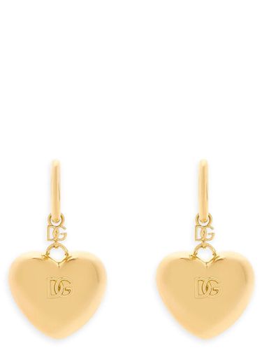 Heart Pendant Earrings - Dolce & Gabbana - Modalova