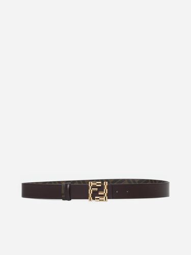 Ff Fabric And Leather Reversible Belt - Fendi - Modalova