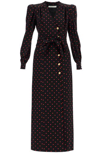 Silk Maxi Dress With Polka Dots - Alessandra Rich - Modalova