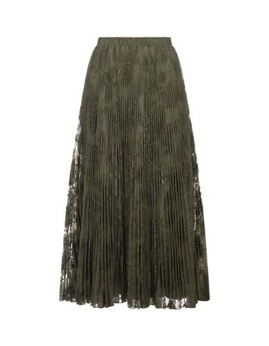 Pleated Lace Midi Skirt - Ermanno Scervino - Modalova