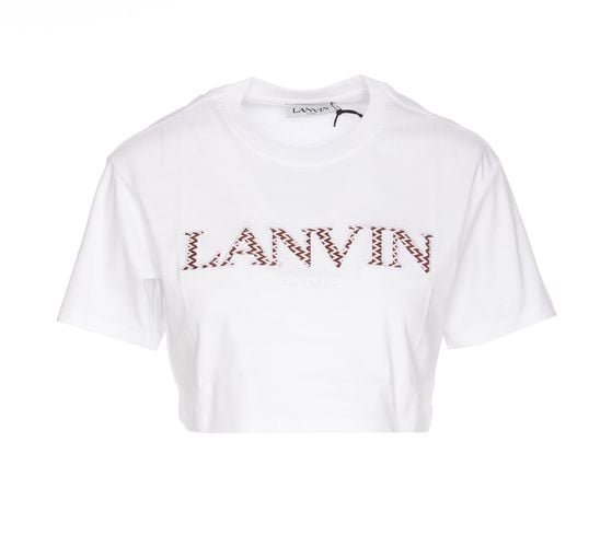 Cropped Logo Lanvin Paris T-shirt - Lanvin - Modalova