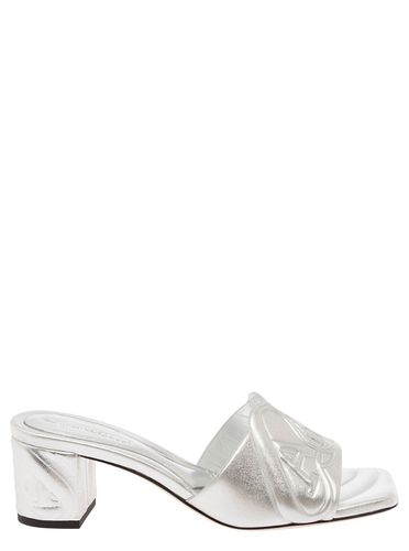 Metallic Leather Flat Sandal - Alexander McQueen - Modalova