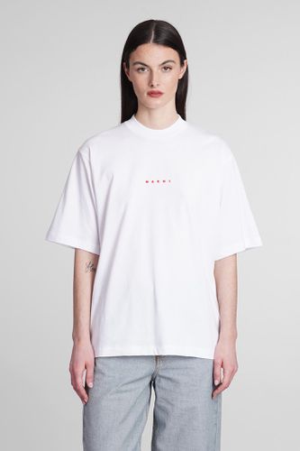 Marni T-shirt In White Cotton - Marni - Modalova