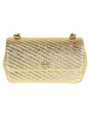 Kira Metallic Moto Quilt Mini Flap Bag - Tory Burch - Modalova