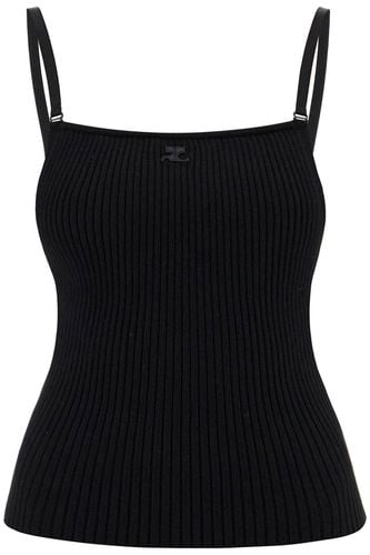 Courrèges Logo Crop Tank Top - Courrèges - Modalova