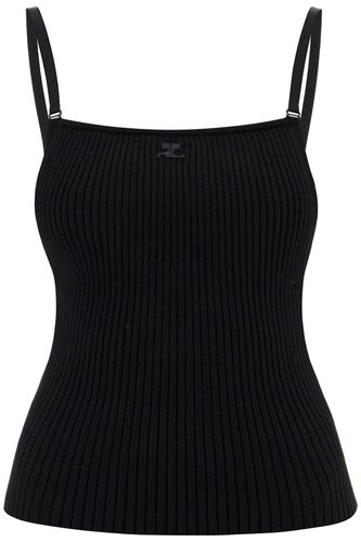 Ribbed Sleeveless Top With - Courrèges - Modalova