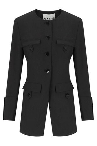 Ganni Suiting Fitted Blazer - Ganni - Modalova