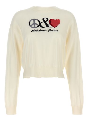 Logo Intarsia Sweater - M05CH1N0 Jeans - Modalova