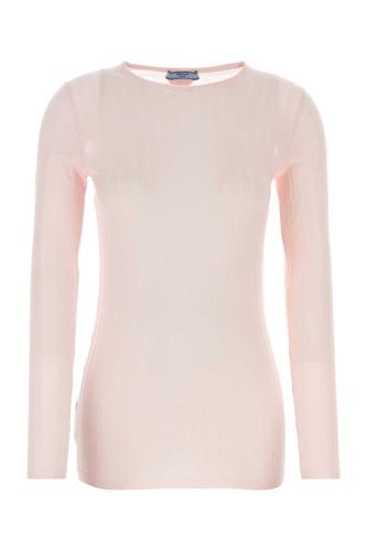 Pastel Pink Cashmere Blend Sweater - Prada - Modalova