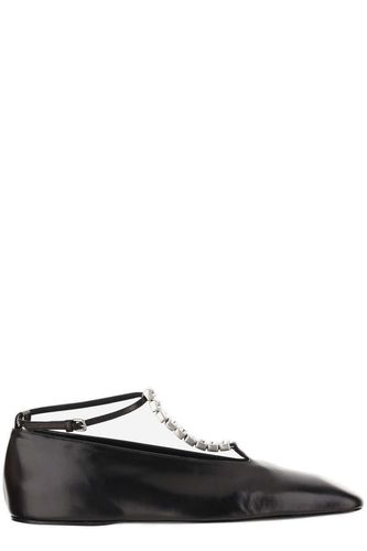 Embellished Ankle Strapped Ballerina Shoes - Jil Sander - Modalova