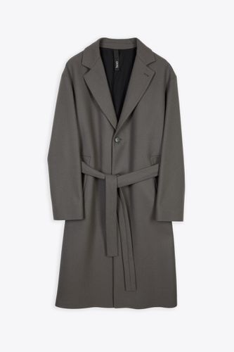 Coat Grey wool long coat with belt - Cisternino - Hevò - Modalova