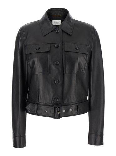 Button-up Belted Cropped Jacket - Saint Laurent - Modalova