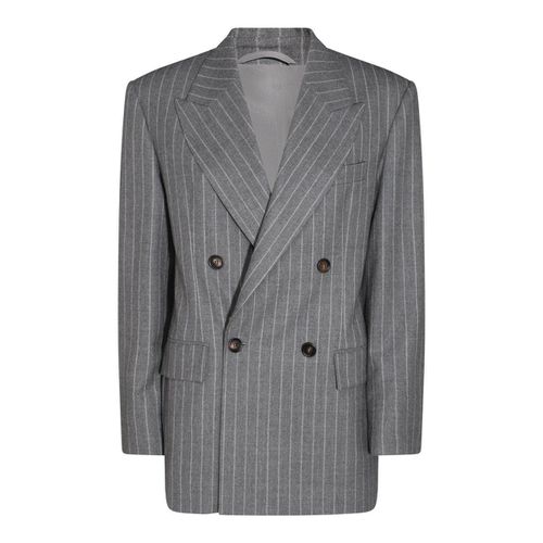 Striped Double-breasted Jacket - Brunello Cucinelli - Modalova