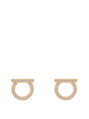 Embellished Gancini Earrings - Ferragamo - Modalova