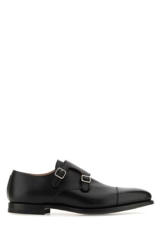 Black Leather Lowndes Monk Strap Shoes - Crockett & Jones - Modalova