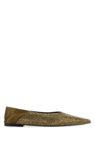 Embellished Satin Nour Ballerinas - Saint Laurent - Modalova