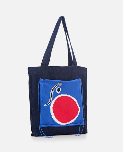 Tote Bag With Knit Patch - Charles Jeffrey Loverboy - Modalova