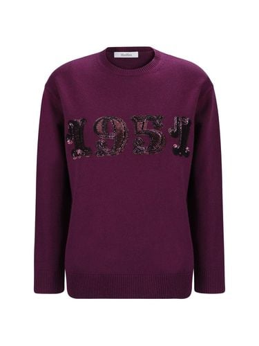 Plata Logo Embellished Crewneck Jumper - Max Mara - Modalova