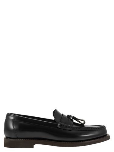 Minimal Calfskin Moccasin With Shiny Tassels - Brunello Cucinelli - Modalova