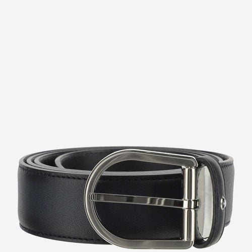 Montblanc Leather Belt With Emblem - Montblanc - Modalova