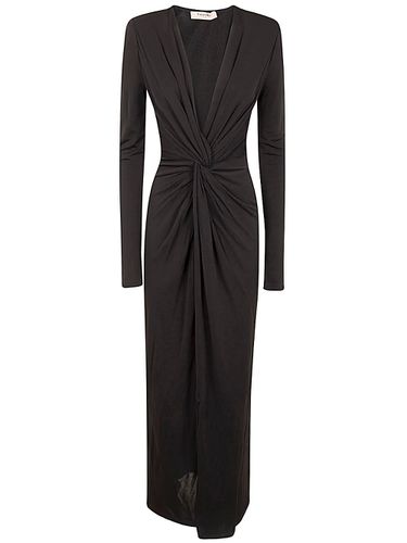 TwinSet Drapped Long Jersey Dress - TwinSet - Modalova