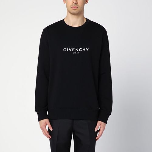 Reverse Cotton Crewneck Sweatshirt With Logo - Givenchy - Modalova