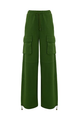 Cotton Fleece Cargo Trousers - Patrizia Pepe - Modalova