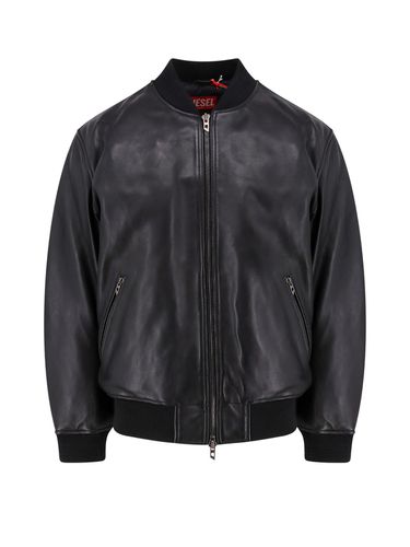 Diesel L-khan Leather Bomber Jacket - Diesel - Modalova