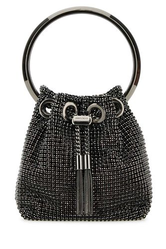 Embellished Fabric Micro Bon Bon Bucket Bag - Jimmy Choo - Modalova