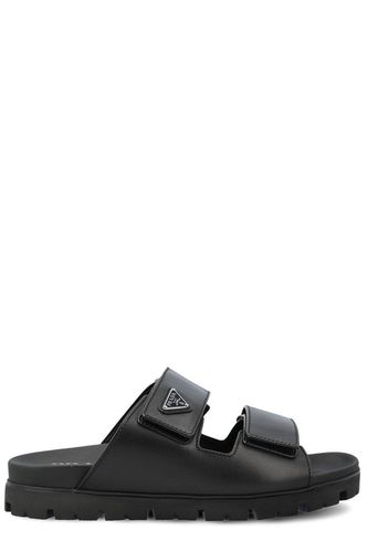 Enamel-triangle Slip-on Sandals - Prada - Modalova