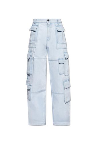 Mid-rise Wide-leg Cargo Jeans - Versace - Modalova