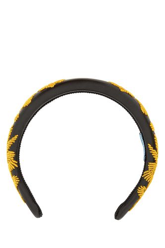 Prada Brown Nappa Leather Hairband - Prada - Modalova