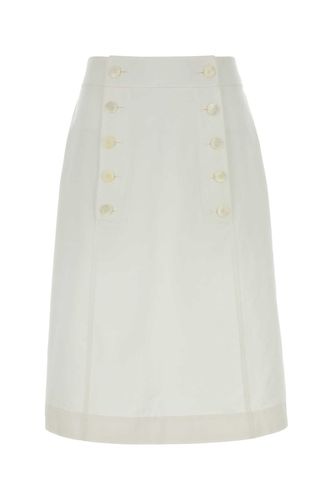 Prada White Gabardine Skirt - Prada - Modalova
