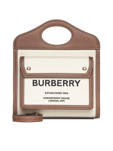 Mini Two-tone Canvas And Leather Pocket Bag - Burberry - Modalova
