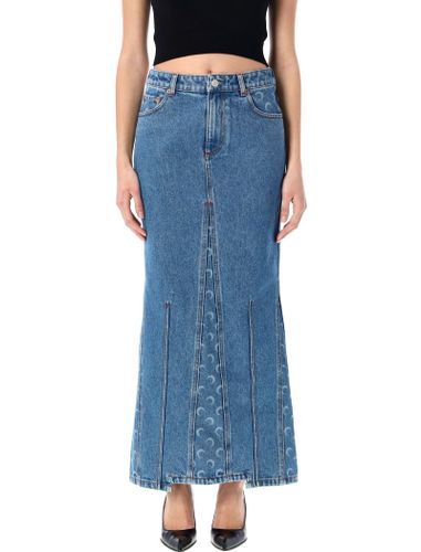 Moon Laser Denim Long Skirt - Marine Serre - Modalova