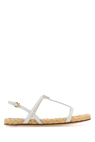 Prada White Leather Sandals - Prada - Modalova