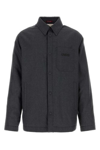 Dark Grey Polyester Blend Padded Shirt - Gucci - Modalova